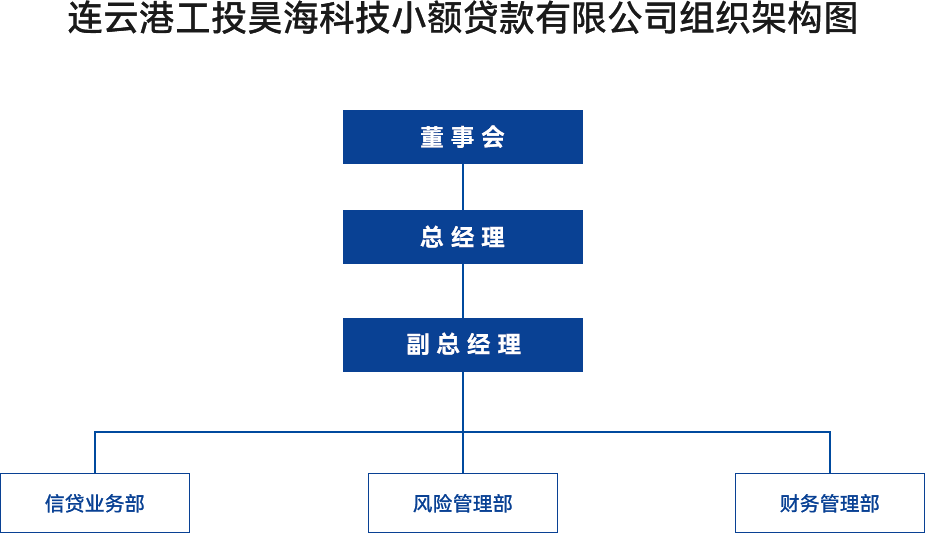 金融板塊-連云港工投昊?？萍夹☆~貸款有限公司組織架構(gòu)圖